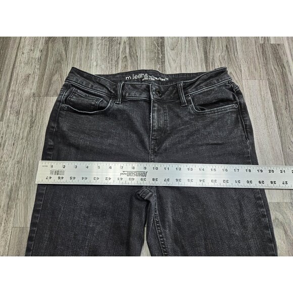(3/$35) Maurices M Jeans Womens Jeans 10 Black Mid-Rise Bootcut Stretch Denim - Picture 9 of 12